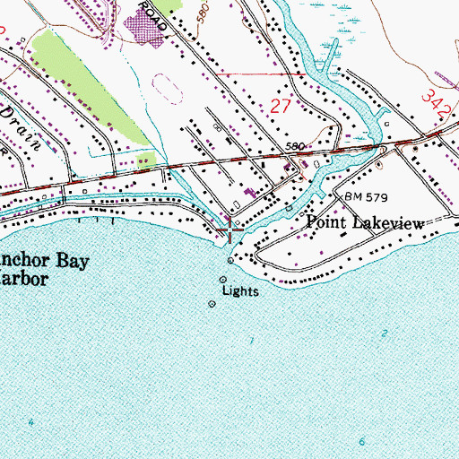 Topographic Map of Peltier Drain, MI