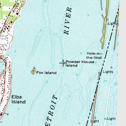 Topographic Map of Powder House Island, MI