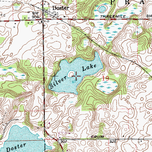 Topographic Map of Silver Lake, MI