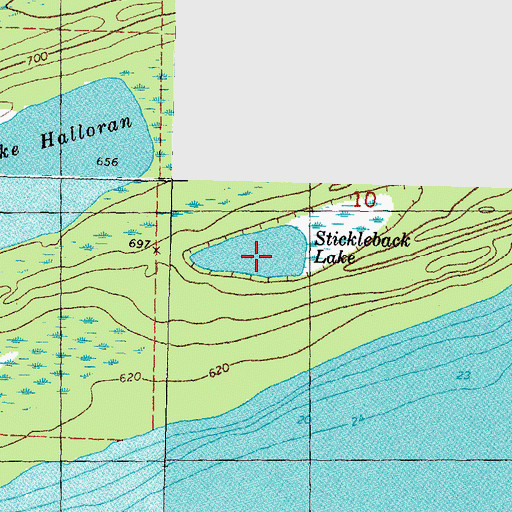 Topographic Map of Stickleback Lake, MI
