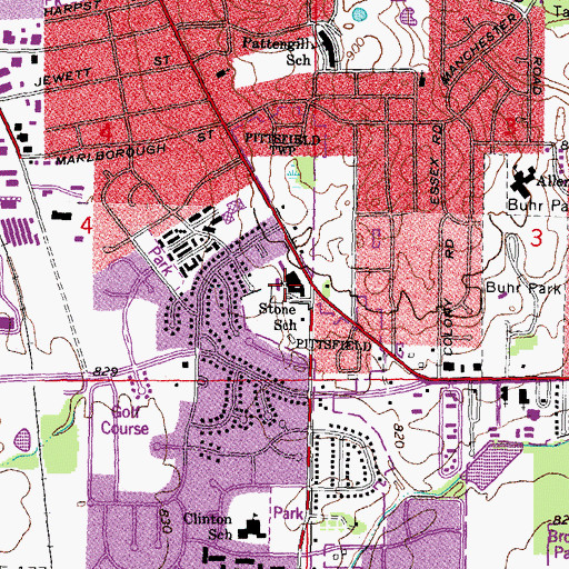 Topographic Map of Pathways to Success Academic Campus, MI