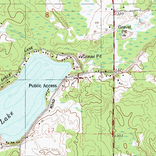 Topographic Map of Camp Lawrie, MN
