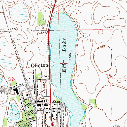 Topographic Map of Eli Lake, MN