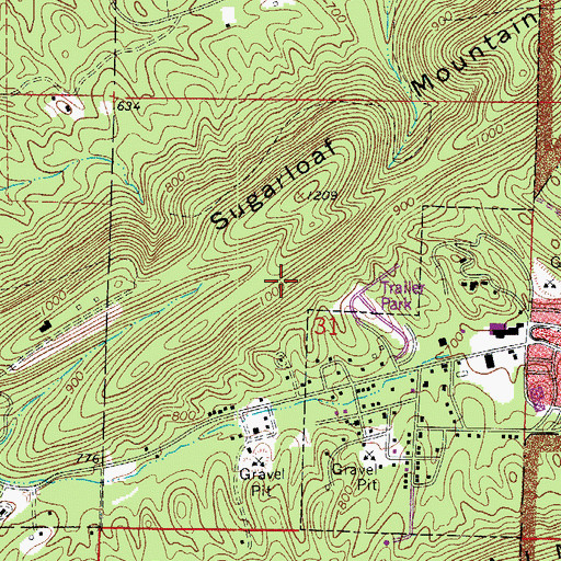 Topographic Map of Linden Park, AR