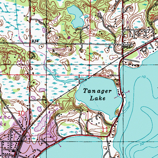 Topographic Map of Long Lake Creek, MN