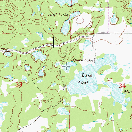 Topographic Map of Quick Lake, MN