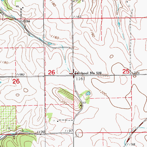 Topographic Map of School Number 508, MN