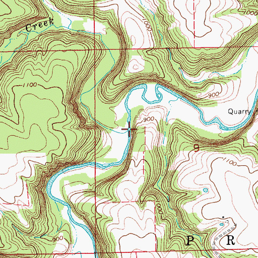 Topographic Map of Shattuck Creek, MN