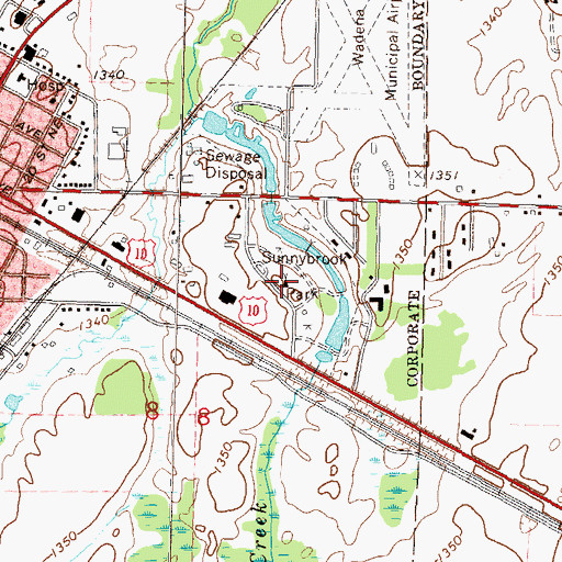 Topographic Map of Sunnybrook Park, MN