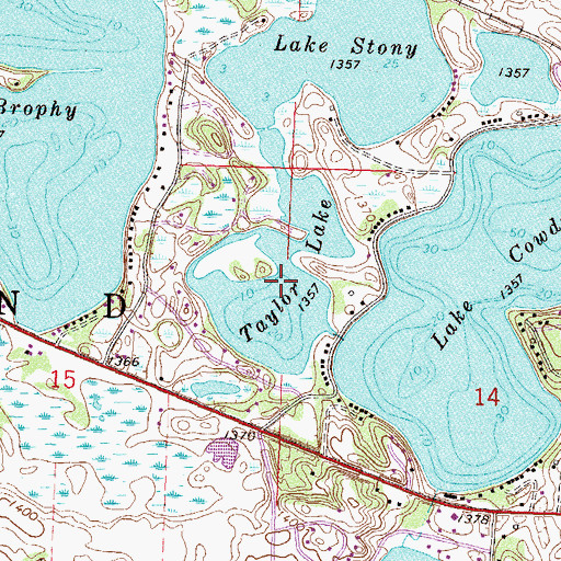 Topographic Map of Taylor Lake, MN