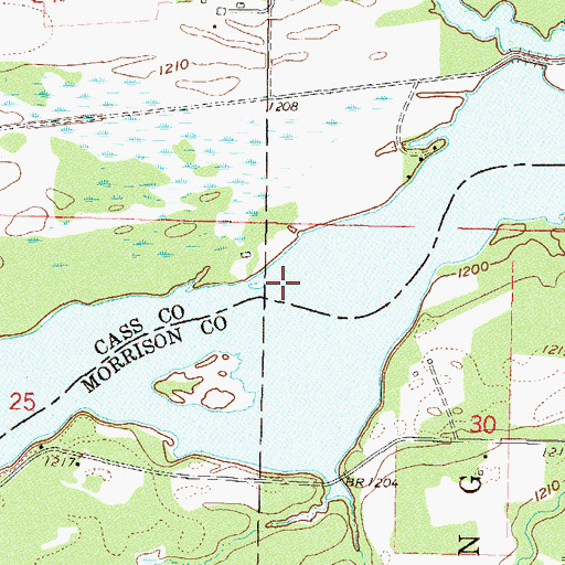 Topographic Map of Lake Placid, MN