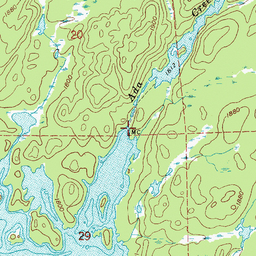 Topographic Map of Ada Creek, MN