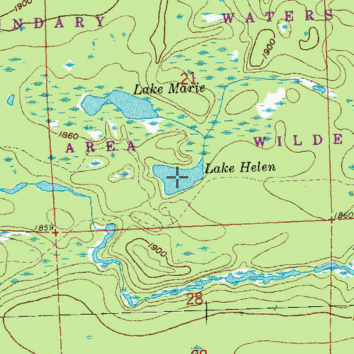Topographic Map of Lake Helen, MN