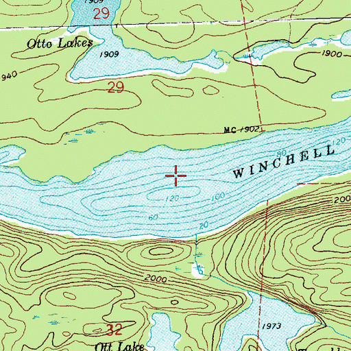 Topographic Map of Winchell Lake, MN
