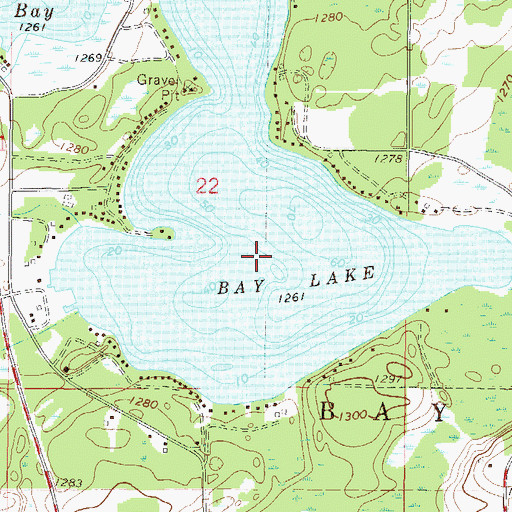 Topographic Map of Rosackers Number 2 Seaplane Base, MN