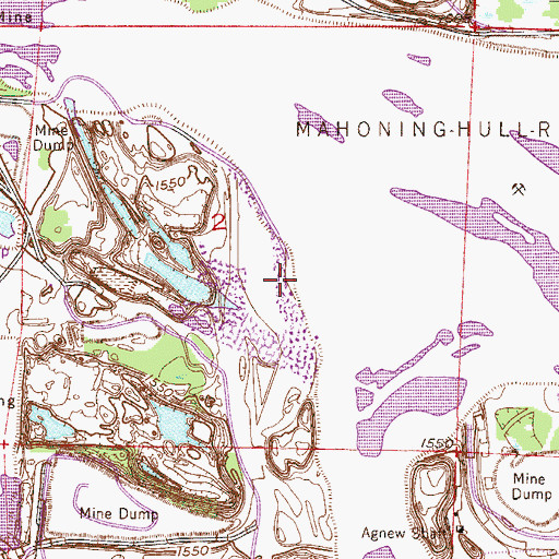 Topographic Map of Mahoning, MN