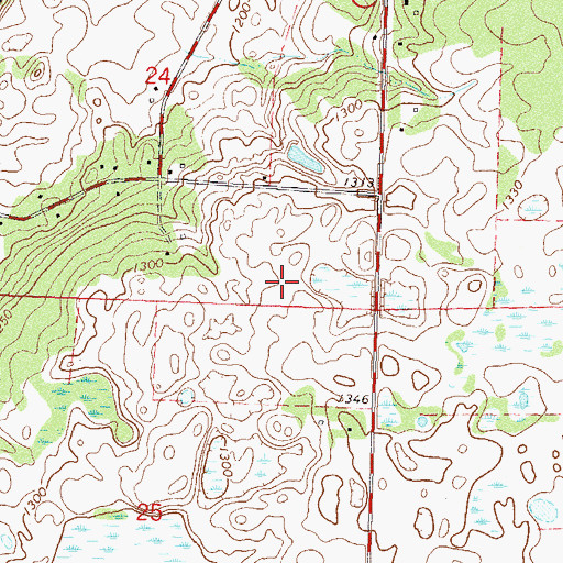 Topographic Map of KMGK-FM (Glenwood), MN