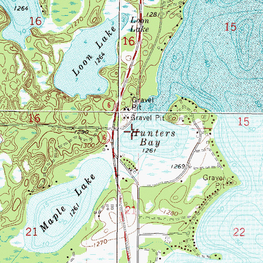 Topographic Map of Township of Bay Lake, MN
