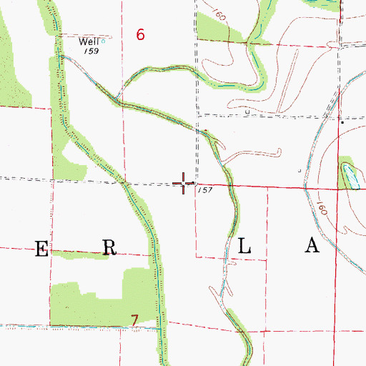 Topographic Map of Township of Silver Lake, AR