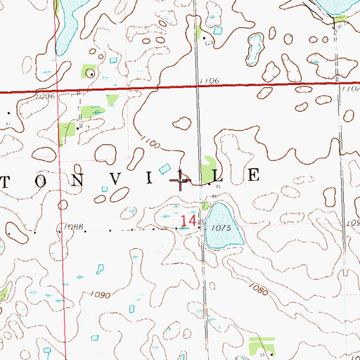 Topographic Map of Township of Ortonville, MN