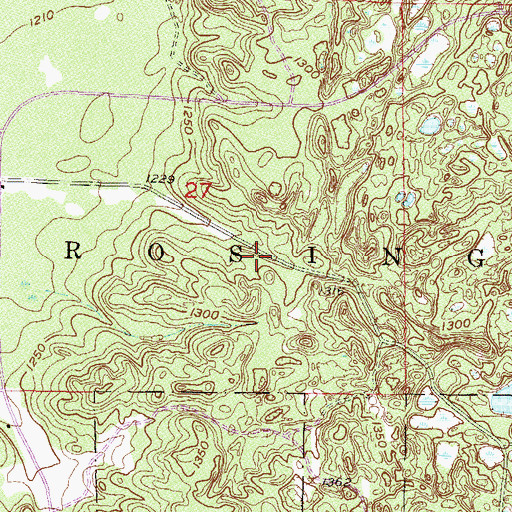 Topographic Map of Township of Rosing, MN