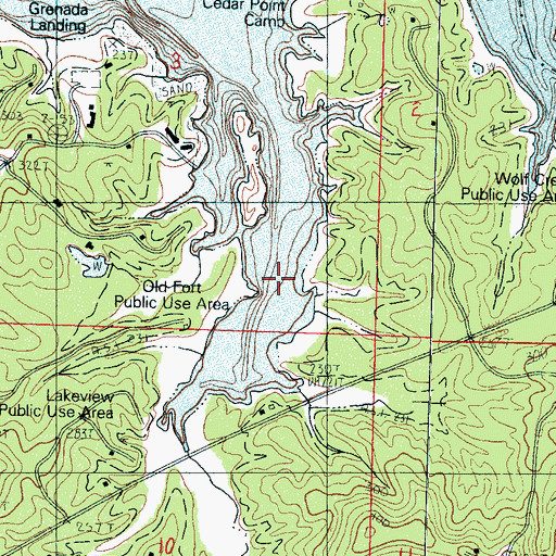 Topographic Map of Gibbs Creek, MS