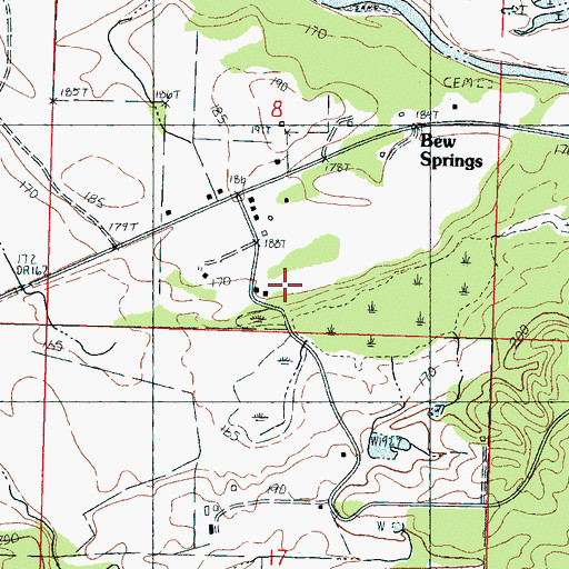 Topographic Map of Pleasant Hill School, MS