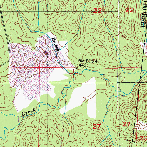 Topographic Map of Providence Branch, MS