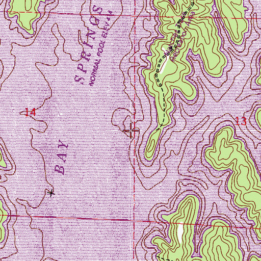 Topographic Map of Trollinger Cemetery (historical), MS
