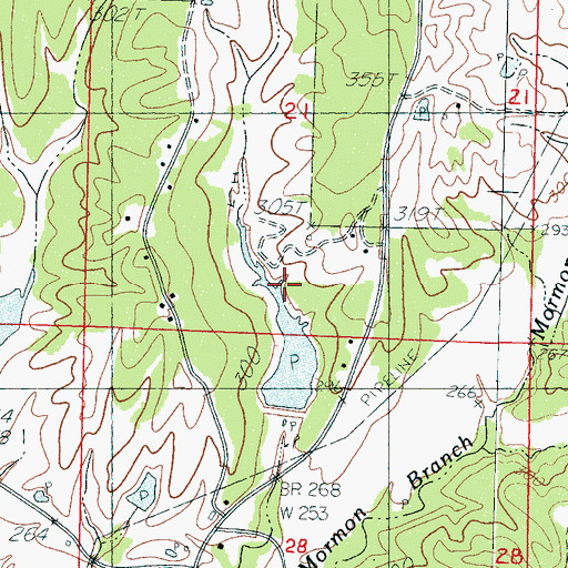 Topographic Map of Potacocowa Watershed Y-31a-15 Dam, MS