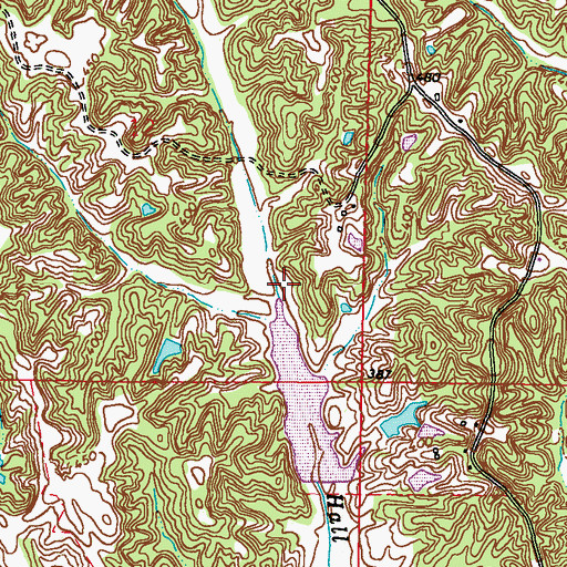 Topographic Map of Chiwapa Structure 13 Dam, MS