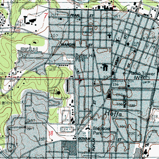 Topographic Map of Vincent United Methodist Church, MS