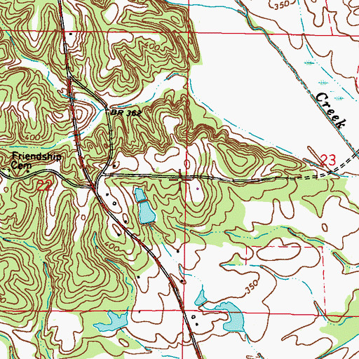 Topographic Map of Allens Subagency (historical), MS