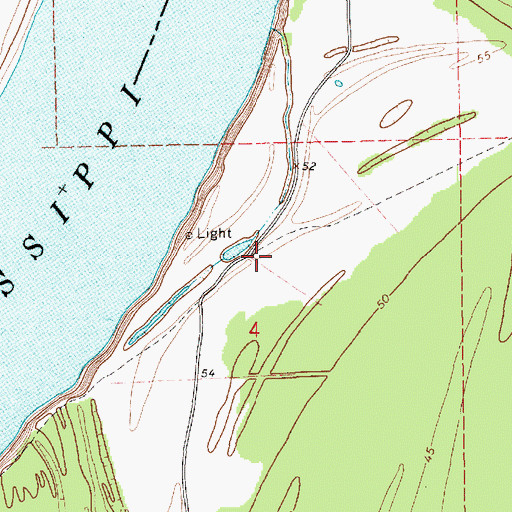 Topographic Map of Artonish Plantation (historical), MS