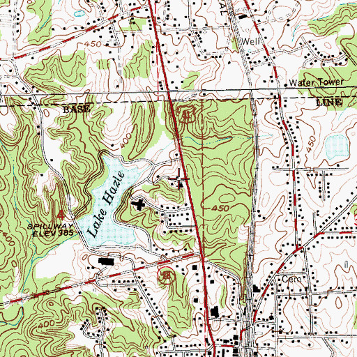 Topographic Map of Damascus Church of Christ Holiness, MS