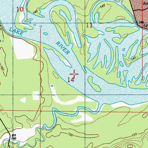 Topographic Map of Bar Number 13, MS