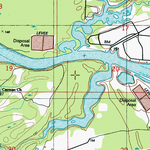 Topographic Map of James Creek Recreation Area, MS