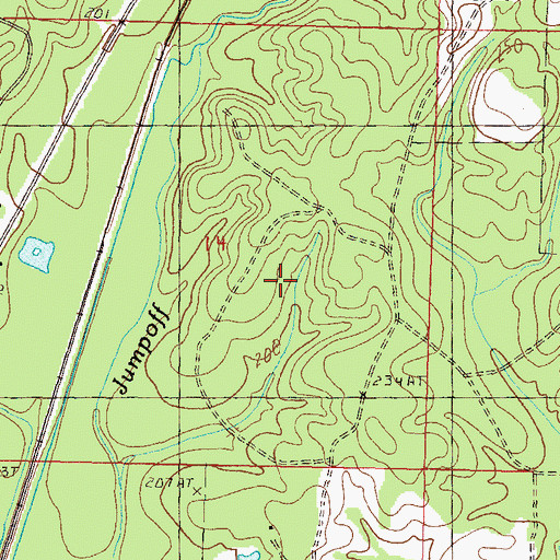 Topographic Map of Nortac, MS
