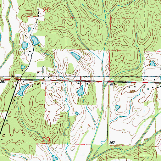 Topographic Map of Elize (historical), MS