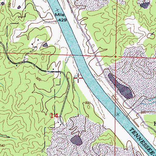 Topographic Map of Barnett Branch, MS