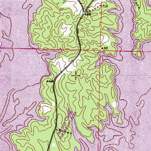 Topographic Map of Jackson Camp Recreation Area, MS
