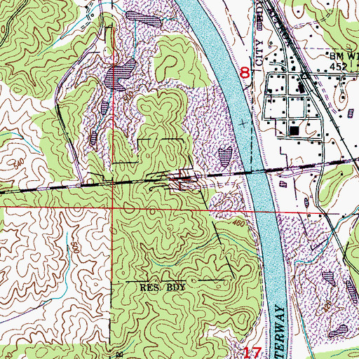 Topographic Map of Paden Overlook Area, MS
