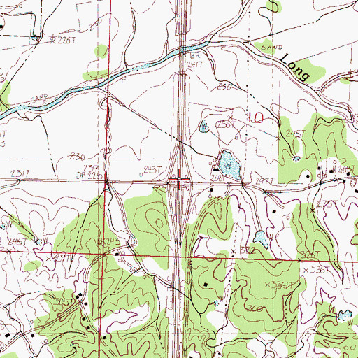 Topographic Map of Interchange 237, MS