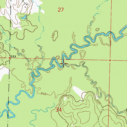 Topographic Map of Old Field Creek, MS