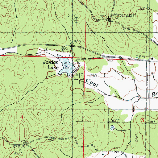 Topographic Map of Y-19a-1 Lake, MS