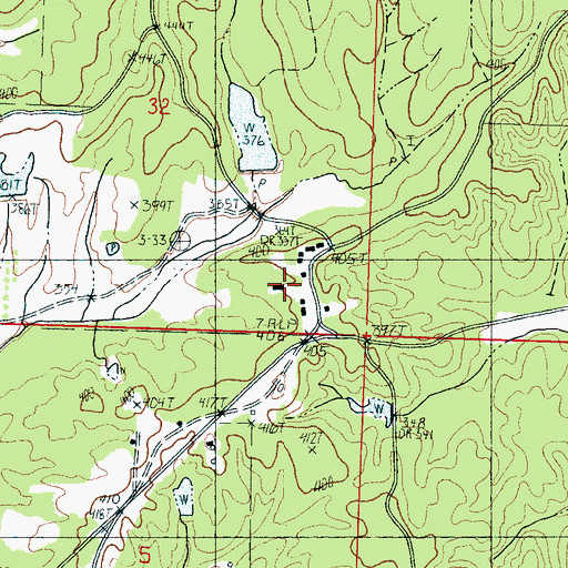 Topographic Map of Yalobusha Work Center, MS