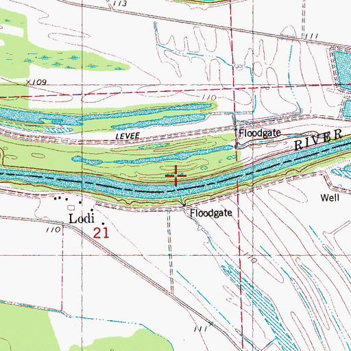 Topographic Map of Casebow Landing (historical), MS