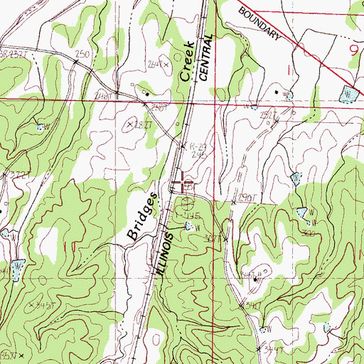 Topographic Map of Talliaferros Crossing (historical), MS