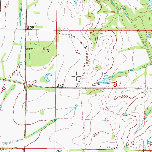 Topographic Map of Cockrell Plantation (historical), MS