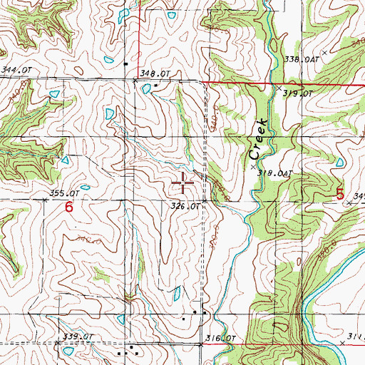 Topographic Map of Bunker Hill School (historical), MO